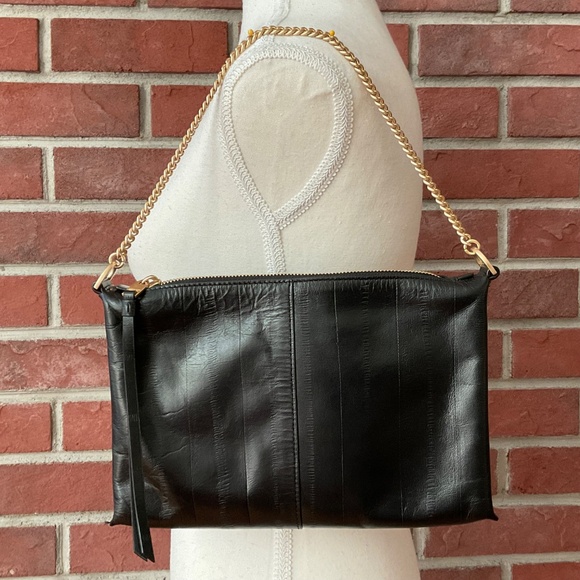 All Saints Eve Black Leather Crossbody Shoulder Bag NWOT - Picture 13 of 16